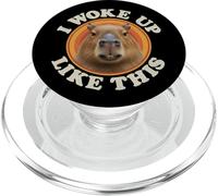 Divertente Capybara Mi sono svegliato come questo umore stanco assonnato PopSockets PopGrip per MagSafe