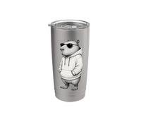 Divertente Capybara Occhiali da sole Felpa con cappuccio Cool Trendy maiale d'acqua Bicchiere termico in acciaio inox doppia parete