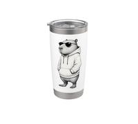 Divertente Capybara Occhiali da sole Felpa con cappuccio Cool Trendy maiale d'acqua Bicchiere termico in acciaio inox doppia parete
