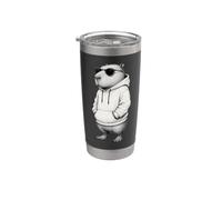 Divertente Capybara Occhiali da sole Felpa con cappuccio Cool Trendy maiale d'acqua Bicchiere termico in acciaio inox doppia parete