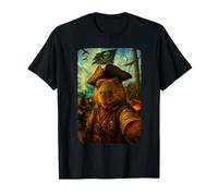 Divertente Capybara Selfie Pirata Sulla Nave con Tesoro Maglietta
