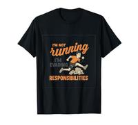 Divertente Cardio Humor Evading Responsabilità Design Maglietta
