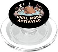Divertente Carino Capibara Bagno Rilassante Chill Mode PopSockets PopGrip per MagSafe