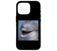 Divertente Carino Delfino Faccia Primo Piano Meme Sfocato Foto Custodia per iPhone 16 Pro