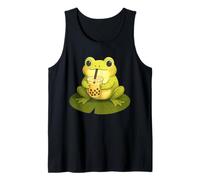 Divertente Carino Kawaii Rana Bere Boba Tea Canotta