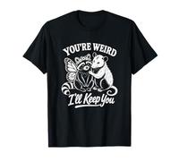 Divertente Carino Sei Strano Procione Opossum I'll Keep You Retro Maglietta