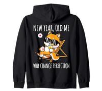 Divertente Carino Shiba Cane Chill Capodanno Me, perché Cambiare 2026 Felpa con Cappuccio