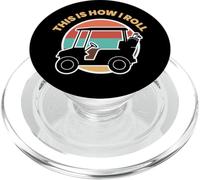 Divertente carrello da golf con scritta in inglese "This Is How I Roll" PopSockets PopGrip per MagSafe