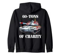 Divertente carro Armato Natalizio da 60 tonnellate per Felpa con Cappuccio