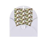 Divertente carta bianca verticale con stampa di una lingua di pecora cattiva con simpatico animale (lingua italiana non garantita)