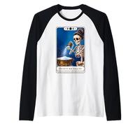 Divertente carta dei tarocchi "Don't Be Salty" Bun Mama Girl Women Maglia con Maniche Raglan
