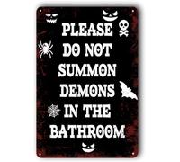 Divertente cartello con le regole del bagno, decorazione da parete per bar, bagno uomo cartello "Please Don't Do Coke In The Bathroom", cartello in alluminio 30,5 x 40,6 cm