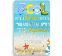 Divertente cartello con le regole della piscina, con scritta in lingua inglese "You Are Not Allowed To Do Anything", decorazione da parete per la casa, per piscina, spiaggia, garage, bar, pub, idea