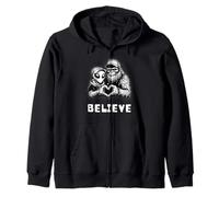 Divertente cartello con scritta "Bigfoot and Alien Sasquatch Mates" Felpa con Cappuccio
