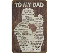 Divertente cartello creativo in latta con scritta in lingua inglese "To My Dad Father's Day", "Cute Things If I Could Give You One Thing In Life", regalo di compleanno per papà, stampa artistica da