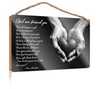 Divertente cartello decorativo da parete per il bagno, con scritta in inglese "May Your Heart Be Filled With Love", cartello in legno, decorazione da parete per la casa (20 x 30 cm)
