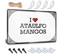 Divertente cartello per esterni I Love Ataulfo Mangos Targa in latta da parete per cucina Targa in metallo per bar di birra (colore: colore, dimensioni: 30 x 40 cm)