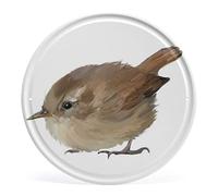 Divertente cartello rotondo in metallo con scritta "Little Brown Wren Bird Signs Farm Funny Bird Farmhouse Decor Metal Sign Vintage Wall Art Decor for Kitchen Bathroom Gifts For Women Men 30,5 x 30,5