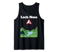Divertente cartello stradale di avvertimento di Loch Ness, mostro Nessie Canotta