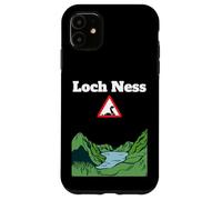 Divertente cartello stradale di avvertimento di Loch Ness, mostro Nessie Custodia per iPhone 11