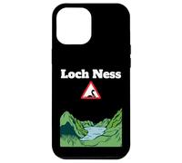 Divertente cartello stradale di avvertimento di Loch Ness, mostro Nessie Custodia per iPhone 12 Pro Max