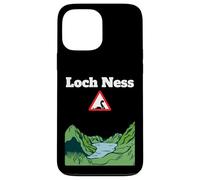 Divertente cartello stradale di avvertimento di Loch Ness, mostro Nessie Custodia per iPhone 13 Pro Max