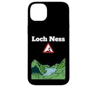 Divertente cartello stradale di avvertimento di Loch Ness, mostro Nessie Custodia per iPhone 14 Plus