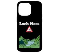 Divertente cartello stradale di avvertimento di Loch Ness, mostro Nessie Custodia per iPhone 14 Pro Max
