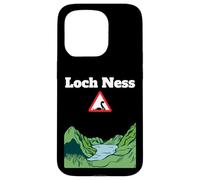 Divertente cartello stradale di avvertimento di Loch Ness, mostro Nessie Custodia per iPhone 15 Pro