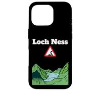 Divertente cartello stradale di avvertimento di Loch Ness, mostro Nessie Custodia per iPhone 16 Pro