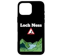Divertente cartello stradale di avvertimento di Loch Ness, mostro Nessie Custodia per iPhone 16 Pro Max