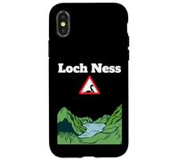 Divertente cartello stradale di avvertimento di Loch Ness, mostro Nessie Custodia per iPhone X/XS