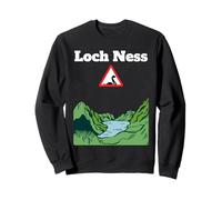 Divertente cartello stradale di avvertimento di Loch Ness, mostro Nessie Felpa