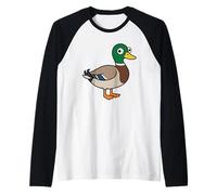 Divertente Cartone Animato Anatra Google Grandi Occhi Ciarlatano Animale Maglia con Maniche Raglan