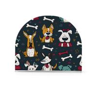 Divertente cartone animato cani giocoso Natale acrilico portatovaglioli quadrato per bagno, ristorante autoportante portatovaglioli per carta decorazione domestica per tavolo, cucina
