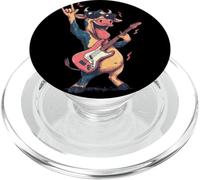 Divertente cartone animato mucca a dondolo chitarra stile vintage PopSockets PopGrip per MagSafe