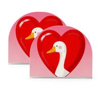 Divertente Cartoon Cuore Animale Oca Acrilico Fattoria Portatovaglioli per Picnic Bar Rustico freestanding Commerciale Tovagliolo Dispenser Home Decor