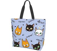 Divertente Cartoon Space Rocket Clouds Planet Tote Bag Large Casual Women Shoulder Handbags Borse della spesa riutilizzabili per lavoro Shopping Travel Beach