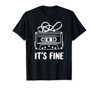 Divertente Cassetta Nastro It's Fine 80s Music Lover Maglietta