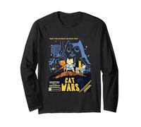 Divertente Cat Wars Maglia a Manica