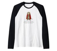 Divertente Cavaliere Bradipo Lento Fartin M'Lord Meme Uomini Donne Chill Maglia con Maniche Raglan
