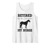 Divertente Cavallo in Pensione in Pensione Lavoro per Il Mio Umorismo Cavallo Canotta