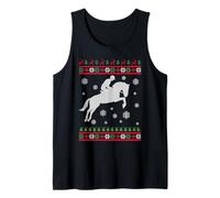 Divertente Cavallo Natale Equitazione Amanti Canotta