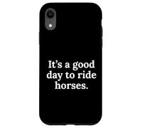 Divertente cavallo Pony Ragazze Donne Uomini Ragazzi a cui piacciono i cavalli dicendo Custodia per iPhone XR