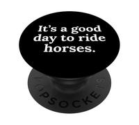 Divertente cavallo Pony Ragazze Donne Uomini Ragazzi a cui piacciono i cavalli dicendo PopSockets PopGrip Adesivo