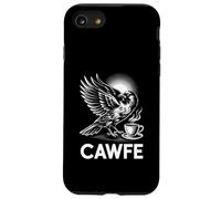 Divertente Cawfe Corvo Dire Caffè Pun Umorismo Mattina Scherzo Mamma Custodia per iPhone SE (2020) / 7/8