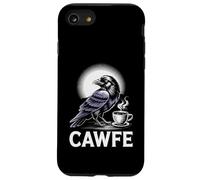 Divertente Cawfe Corvo Dire Caffè Pun Umorismo Mattina Scherzo Mamma Custodia per iPhone SE (2020) / 7/8