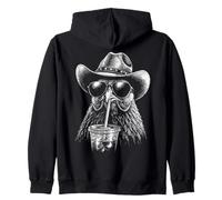 Divertente Cazzo da Cowboy beve caffè Freddo nel Selvaggio West Felpa con Cappuccio