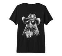 Divertente Cazzo da Cowboy beve caffè Freddo nel Selvaggio West Maglietta Premium