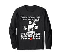 Divertente C'era Una Volta Ragazza AMA Cani e capre Maglia a Manica